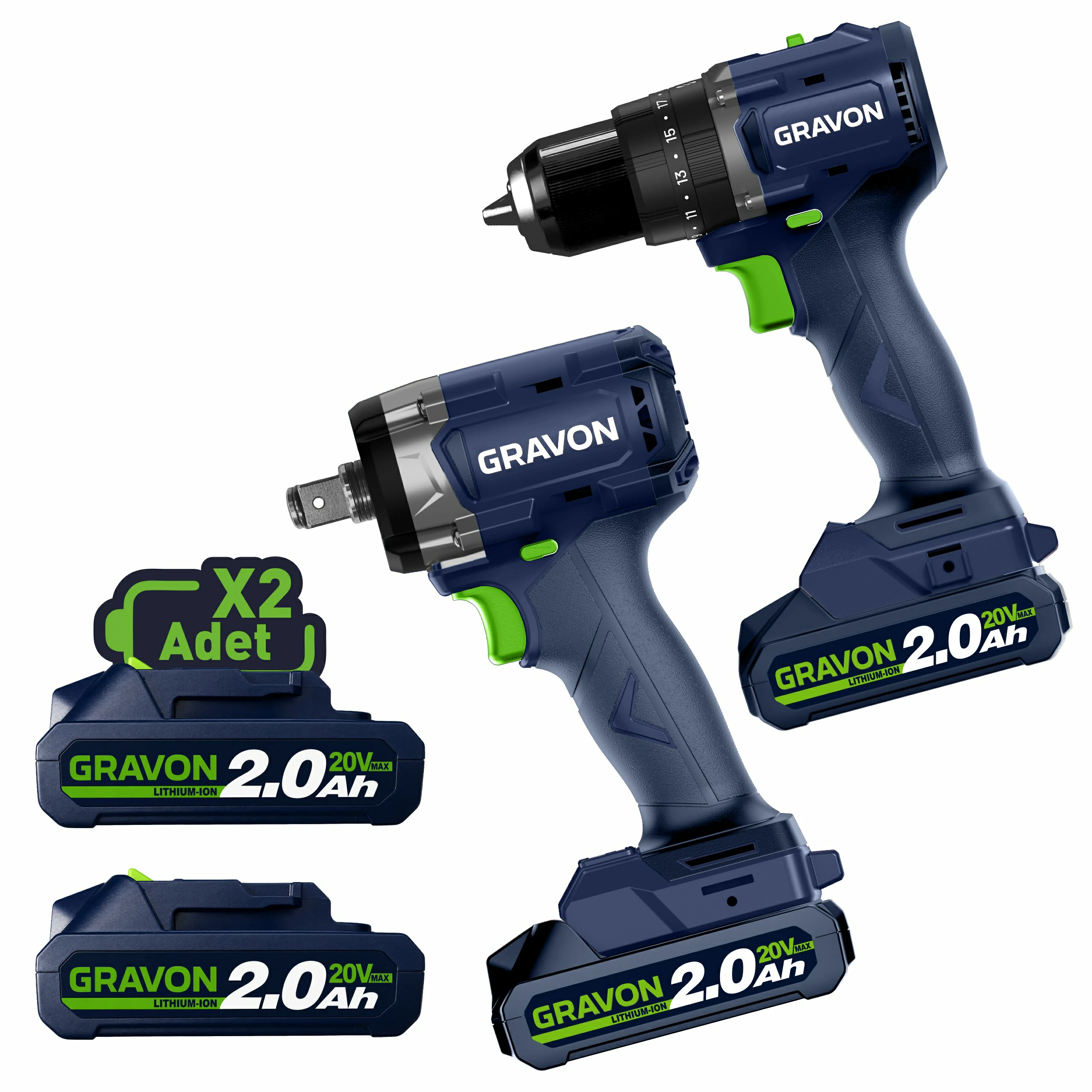 Şarjlı 2’li Set GR8012 + GR8114